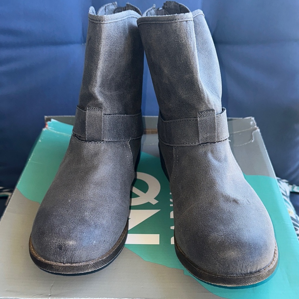 Gray Ankle Boots